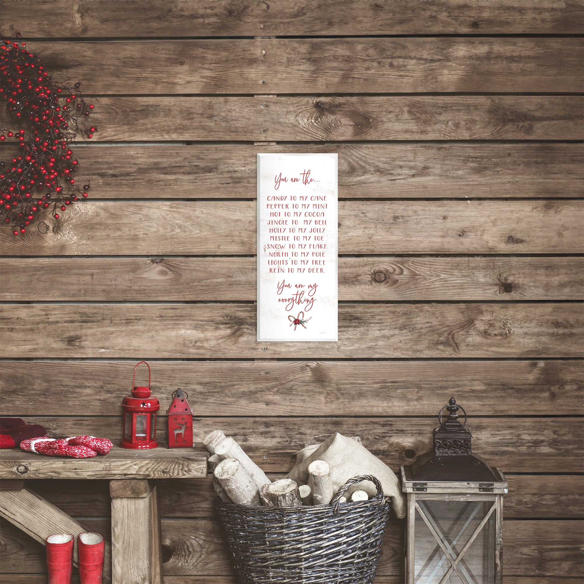 My Everything Holiday Romance Wall Plaque Art, design by Cindy Jacobs