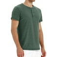 thumbnail image 3 of PPYOUNG Mens Fashion Casual Front Placket Basic Short Sleeve Henley T-Shirts S, 3 of 5