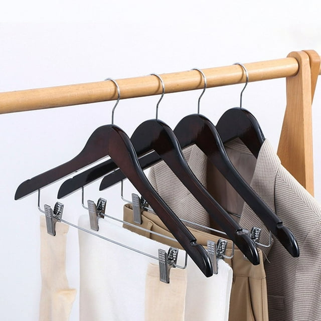 Cintres en Bois Naturel Solides et Durables pour Organisation de Garde-Robe