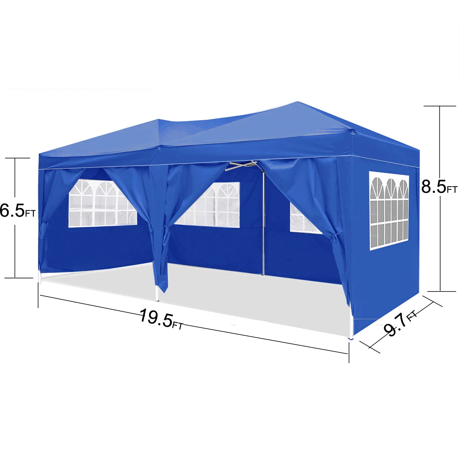 Aimee Lii 118"x235" Pop Up Tent, Backyard Canopy Gazebo with Sidewalls, Outdoor Patio Awnings for Party Camping BBQ Events, Blue Aimee Lii 118"x235" Pop Up Tent, Backyard Canopy Gazebo with Sidewalls, Outdoor Patio Awnings for Party Camping BBQ Events, Blue