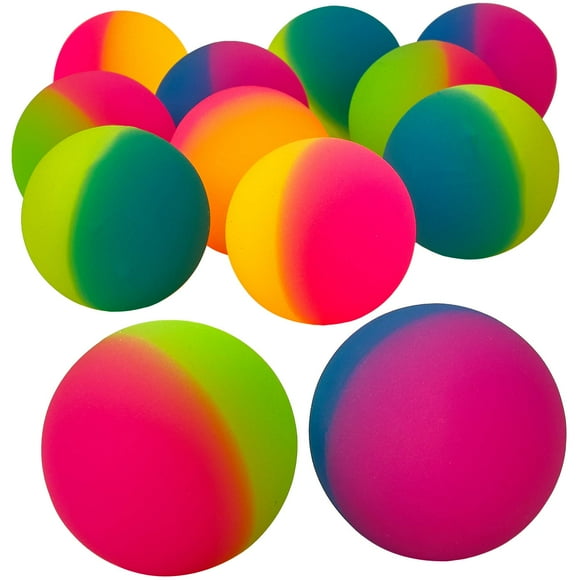Bouncy Balls Bedwina Jumbo Super Bouncy de 6 cm, paquete de 12 niños