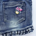 thumbnail image 2 of Peacolate 5-10T Little&Big Girls Adjustable Straps Short Overalls Jeans Outfits,Floret,3Years, 2 of 5