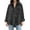 Dark Gray, variant on Women's Leopard Print Corduroy Lapel Oversized Long Sleeve Shirt Dark Gray M