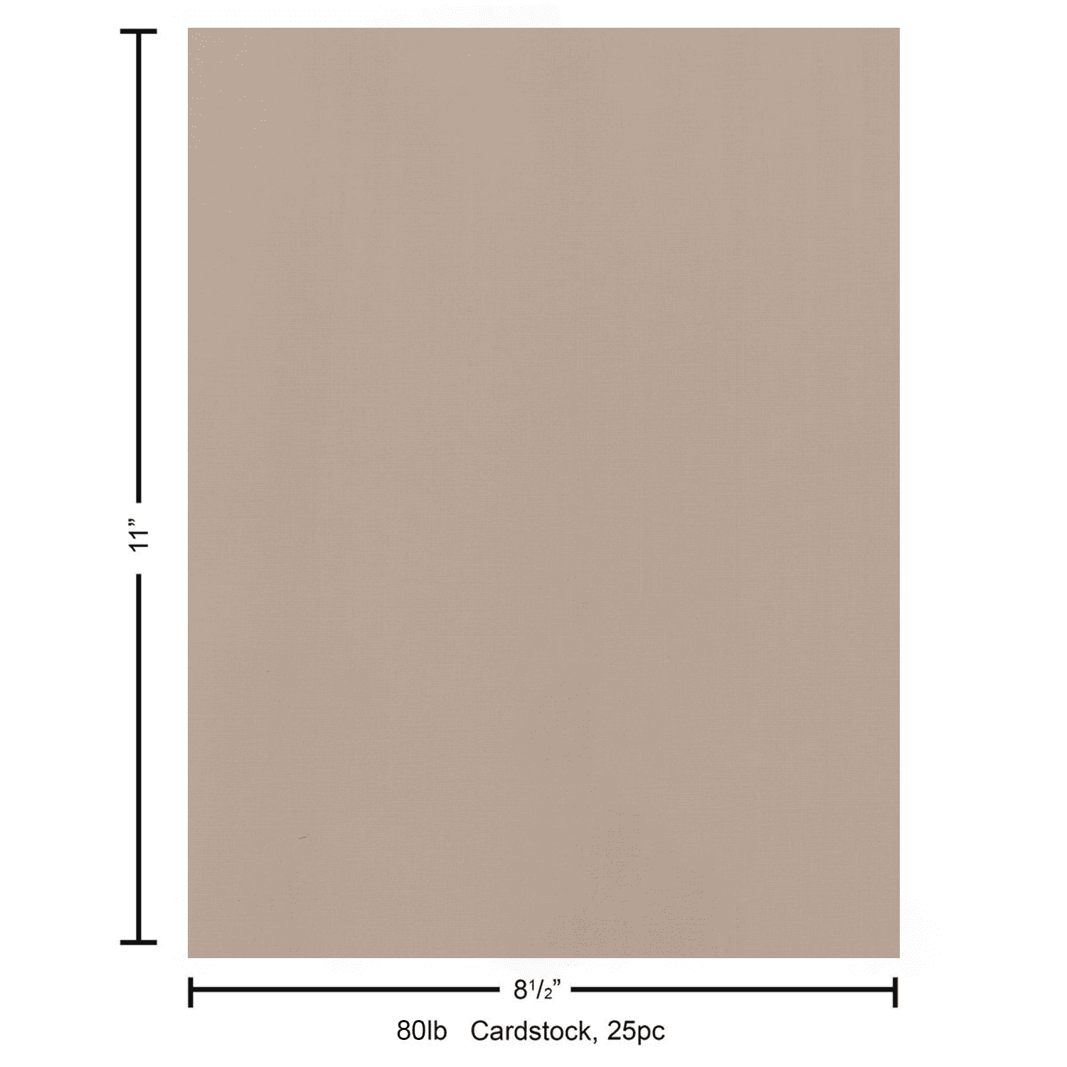 Paper Accents Cardstock 8.5"x 11" Canvas 80lb Chamois 25pc