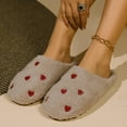 thumbnail image 4 of Warm Slippers for Women Fashion Casual Home Indoor and Outdoor Solid Color Heart-Shaped Slippers Plus Velvet Warm Slippers Cute Women's Bedroom Slippers Cozy Winter Soft Bedroom Shoes, 4 of 6