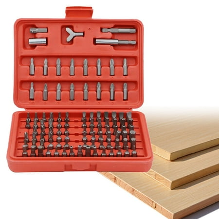 Drill Driver Accessory Set - 100 Piece Quick Change Drill Bit Kit Screwdriver Set Craftsman Tools Accessory Set with a Red Storage Box