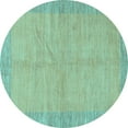 thumbnail image 1 of Ahgly Company Indoor Round Abstract Light Blue Modern Area Rugs, 8' Round, 1 of 4