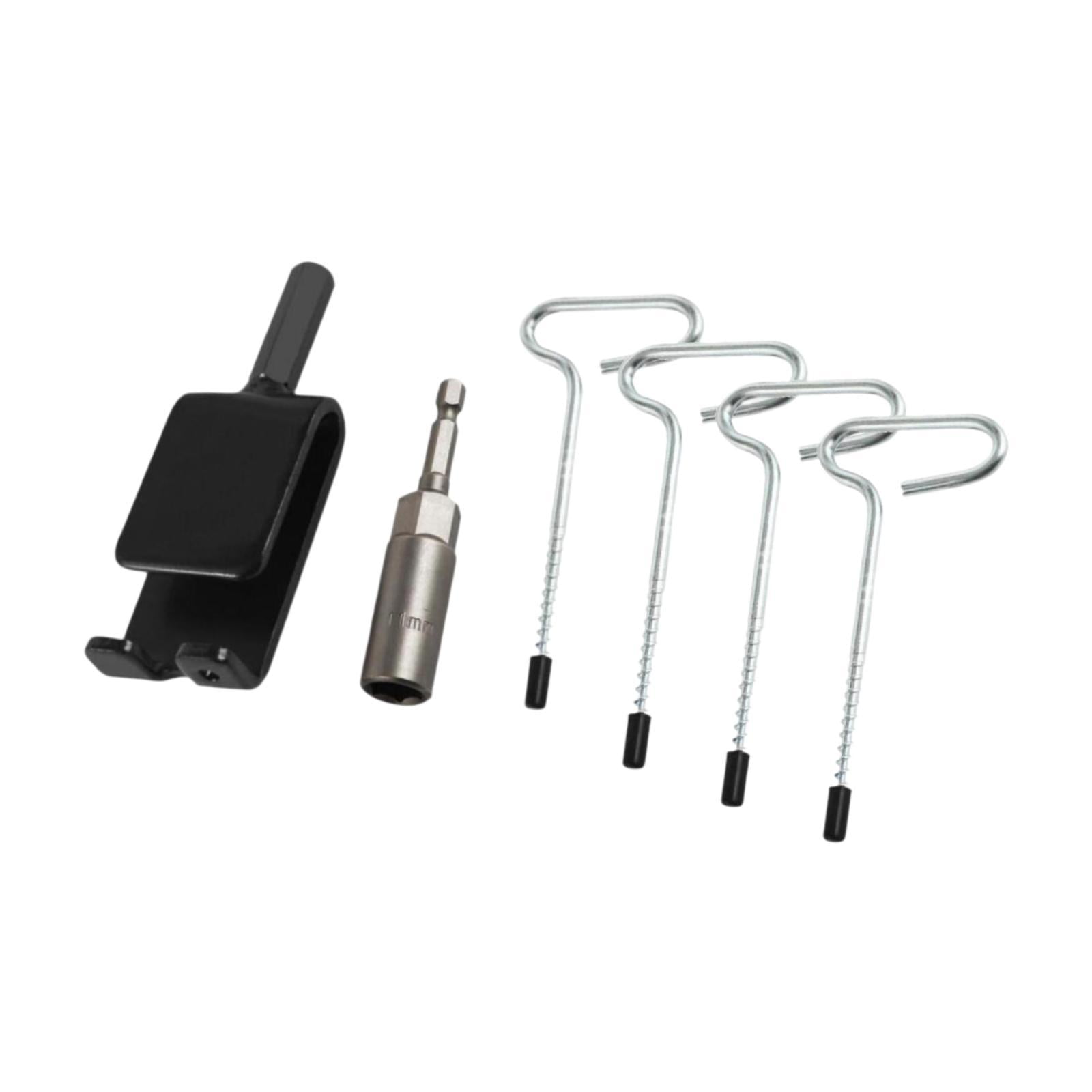 harayaa 4 Pieces Ice Fishing Anchors Ice Fishing Tent Stakes Ice Anchor Tool Ice Shelter