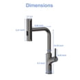 thumbnail image 2 of 360° Pull-Down Kitchen Faucet with 4 Spray Modes, Gunmetal Black, 2 of 8