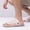 White, variant on Men's Black Toe-Loop Slide Sandals, Breathable Studded Casual Summer Slippers
