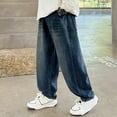thumbnail image 4 of Big Boys Jeans Stylish Straight Leg Denim Pants Child Relaxed Autumn Streetwear Denim Trousers, 4 of 8