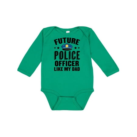 

Inktastic Future Police Officer Like My Dad Gift Baby Boy or Baby Girl Long Sleeve Bodysuit