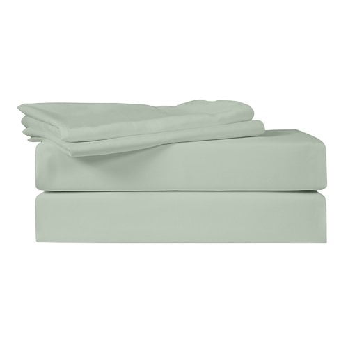Just Linen 400 Thread Count Solid 100pct Egyptian-Quality Cotton Sateen Sheet Set
