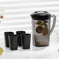 thumbnail image 1 of Apmemiss Clearance 2.2L Plastic Water Pitcher with Lid Handle Clear Measuring Jug Large Capacity Cold Water Kettle for Iced Tea Juices Lemonade Home Kitchen, 1 of 6