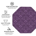thumbnail image 4 of Balery 6 Pcs Retro Florals Purpleleather Coasters Set, Drink Table Cup Coasters For Living Room Kitchen Coffee Decor, 4 of 9