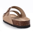 thumbnail image 3 of Smile Popcorn Women's Cork Footbed Sandals, Comfortable Arch Support Slip-On Slide Sandals for Summer with Adjustable Buckle, Apricot, 3 of 7