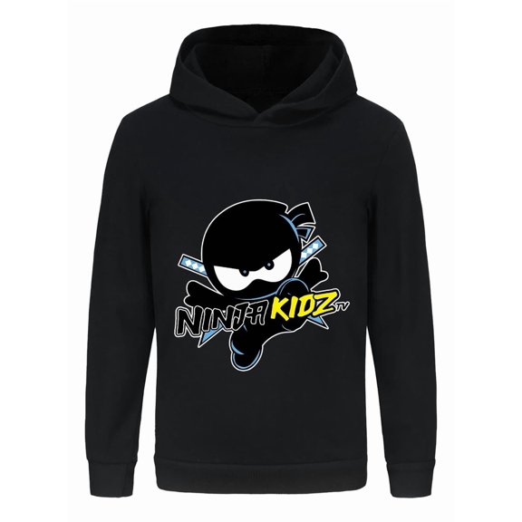 Ninja Kidz Graphic Hoodie for Kids – Fun Print Pullover Sweatshirt for Boys Girls, Long Sleeve Cosplay Outfit