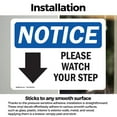 thumbnail image 3 of (2 Pack) Please Watch Your Step [Down Arrow] Sign, 3 of 7