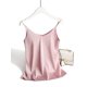 thumbnail image 1 of AOSSVIAO 2024 Top con tirantes finos para mujer Halter cuello en V camisola blanca básica sin mangas satén camisetas sin mangas de seda camisola de verano para mujer, 1 of 5
