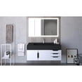 thumbnail image 5 of Nile 48" White Wood Floating Vanity with Black Top and Black Trim, 5 of 8
