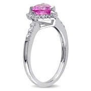 Everly Womens Created Sapphire Sterling Silver Ring