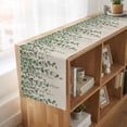 thumbnail image 6 of Table Runners 90 Inches Long Dress Scarves, Green Eucalyptus Leaves Farmhouse Coffee/Dining/Kitchen Table Runner for Living Room, Summer Botanical Weeping Rustic 13x90 Inch, 6 of 9