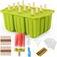 thumbnail image 1 of Molde para Paletas de Hielo 12 Cavidades, Molde Paleta Hielo de Silicona, Bandejas de Helados Reutilizables, Juego de Moldes sin BPA con Cepillos, Palos, 1 of 4