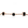 thumbnail image 3 of Gem Stone King 1.44 Ct Oval Black Onyx 18K Rose Gold Plated Silver Bracelet for Women, 3 of 5
