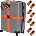 thumbnail image 1 of Correas de equipaje GORILLA GRIP Heavy Duty, paquete de 8, ajustables, naranja, 1 of 9