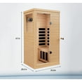 KUNSANA Infrared Sauna, 1 Person Far Infrared Sauna for Home, 2