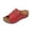 Red, variant on Women's Sandals,Wedge Sandals,Walking Sandals Women,Summer Shoes for Women,Cute Sandals for Women,Womens Metal Buckle Sandals Cork Slides Open Toe Slippers Summer Shoes,Black,5.5