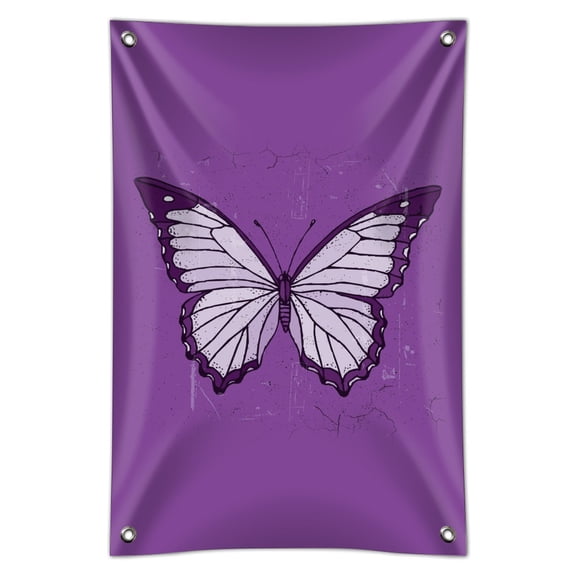 Butterfly Artsy Purple Home Business Office Sign