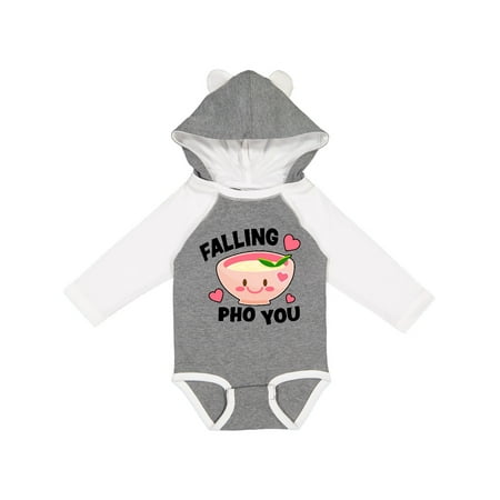 

Inktastic Falling Pho You with Cute Pho Bowl Gift Baby Boy or Baby Girl Long Sleeve Bodysuit