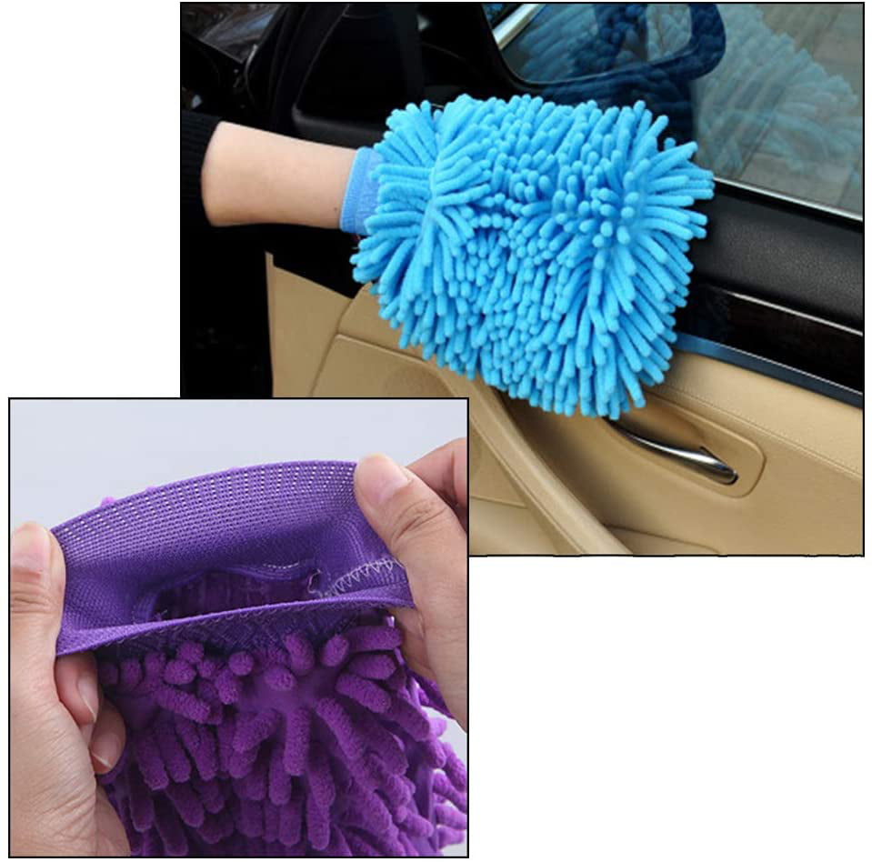 Microfiber Soft Mitt Car Beauty Tool Wash Mitten Washing Glove Cleaning Brush 