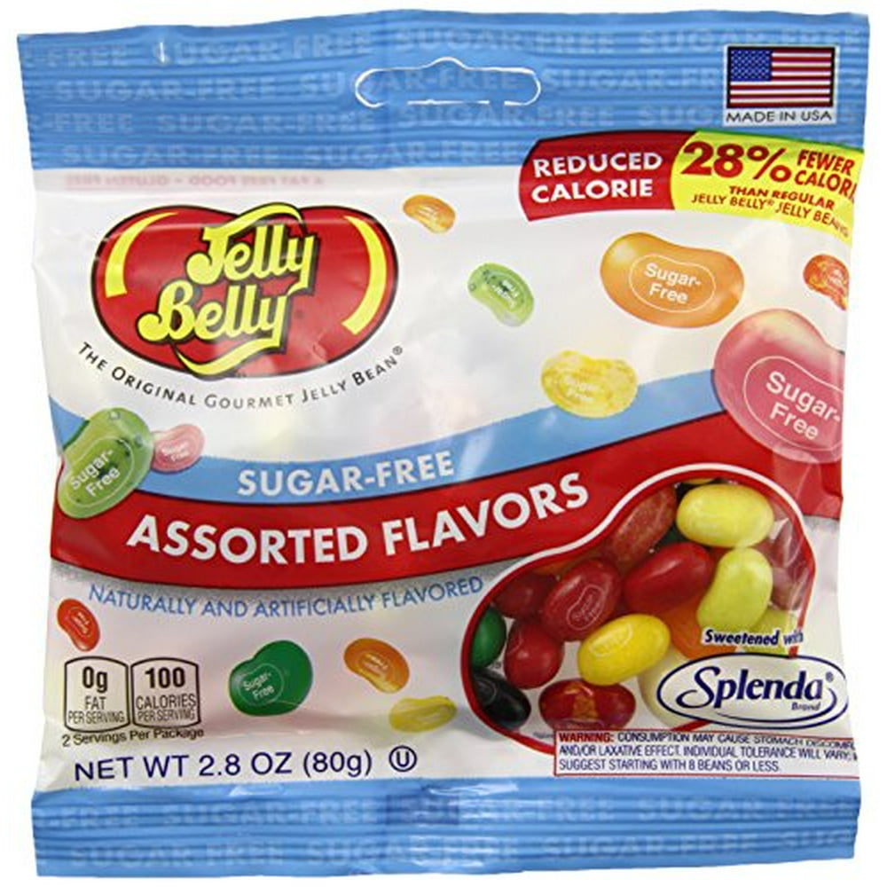 2.8 oz bags Jelly Belly SugarFree Assorted Flavors (Pack of 12