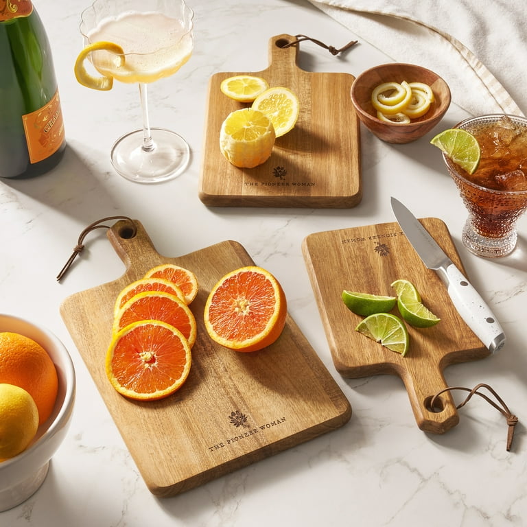 The Pioneer Woman 3-Piece Acacia Wood French Cutting Boards