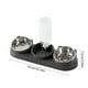 thumbnail image 3 of CaiYueKe 2-in-1 Pet Food Water Bowl, Stainless Steel Dog Cat Feeding Dish, Non-Skid Tilted Elevated Bowl for Small Medium Pets, Easy Clean Dual Compartment Pet Bowls for Dry Wet Food, 3 of 7