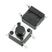 6x6x5mm PCB Surface Mounted Devices SMT Mount 4 Pins Push Button SPST Tactile Tact Switch 50PCS