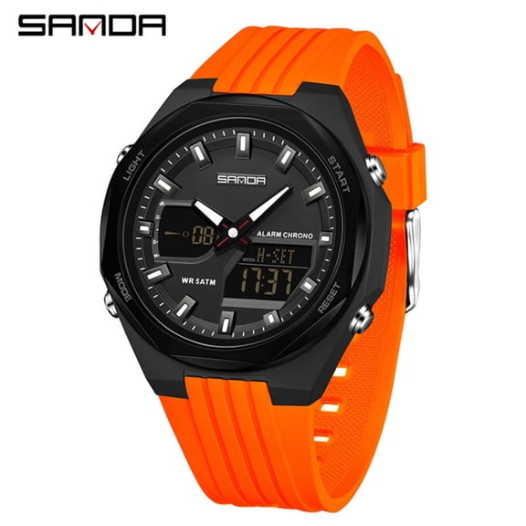 Explojoy Waterproof Digital Sports Watch, World Time Chronograph, Shock Resistant for Men & Women