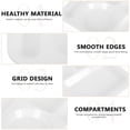 thumbnail image 3 of HOOWIFFY Portion Control Plates Divided Plates White Moisture Retention for Lunch Plate 1Set, 3 of 8