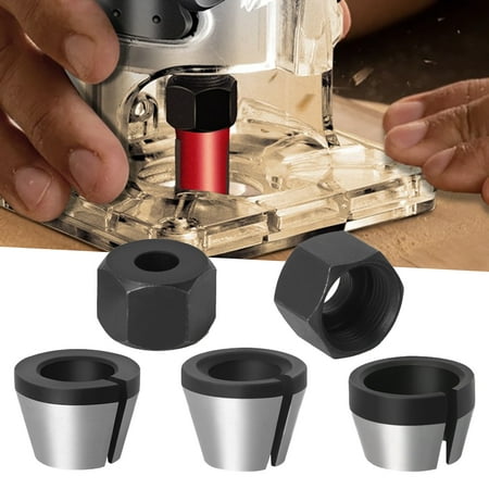 

GoFJ 1 Set Engraving Collet High Hardness Rust-proof High Speed Steel Trimming Machine 6mm Collet Chuck with Nut for Factory