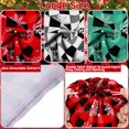 thumbnail image 4 of Bolsas con cordón a cuadros con diseño de búfalo de 30 x 40 cm para envolver regalo con forma de feliz Navidad, 4 of 7