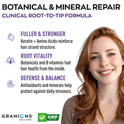 Granions Hair Growth Supplements - Biotin, Keratin & Amino Acids, Zinc & Selenium Pills - 90 Tablets