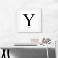 thumbnail image 2 of ARTCANVAS Modern Black and White Gray Serif Alphabet Letter Y Canvas Art Print - Size: 18" x 18" (1.50" Deep), 2 of 9