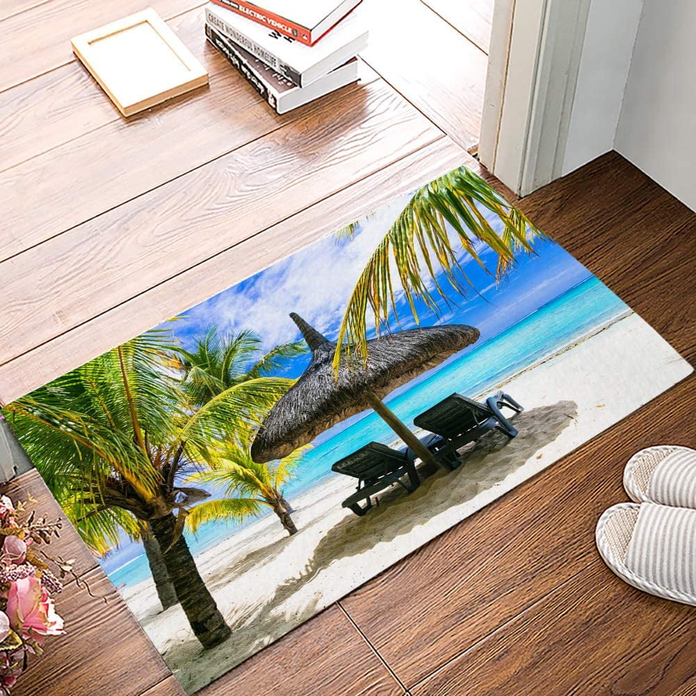 20x32in Area Rug for Kitchen Mat Carpet Beach Seascape Ocean Themed