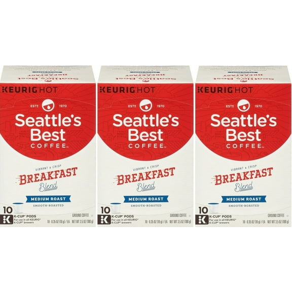 Seattle's Best Coffee Breakfast Blend 10 ct 3.5 oz (Pack of 3)