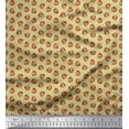 thumbnail image 1 of Soimoi Brown polyester Crepe Fabric Circle Art Geometric Decor Fabric Printed Yard 42 Inch Wide, 1 of 5