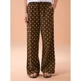 thumbnail image 4 of Polka Dot Pants Women Y2K Print High Waisted Drawstring Wide Leg Pants Vintage Boyfriend Pants Dark Brown M, 4 of 9