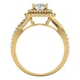 thumbnail image 4 of 1.3125 ct Round Cut Moissanite Halo Engagement Ring for Women in 18K Yellow Gold, 4 of 5