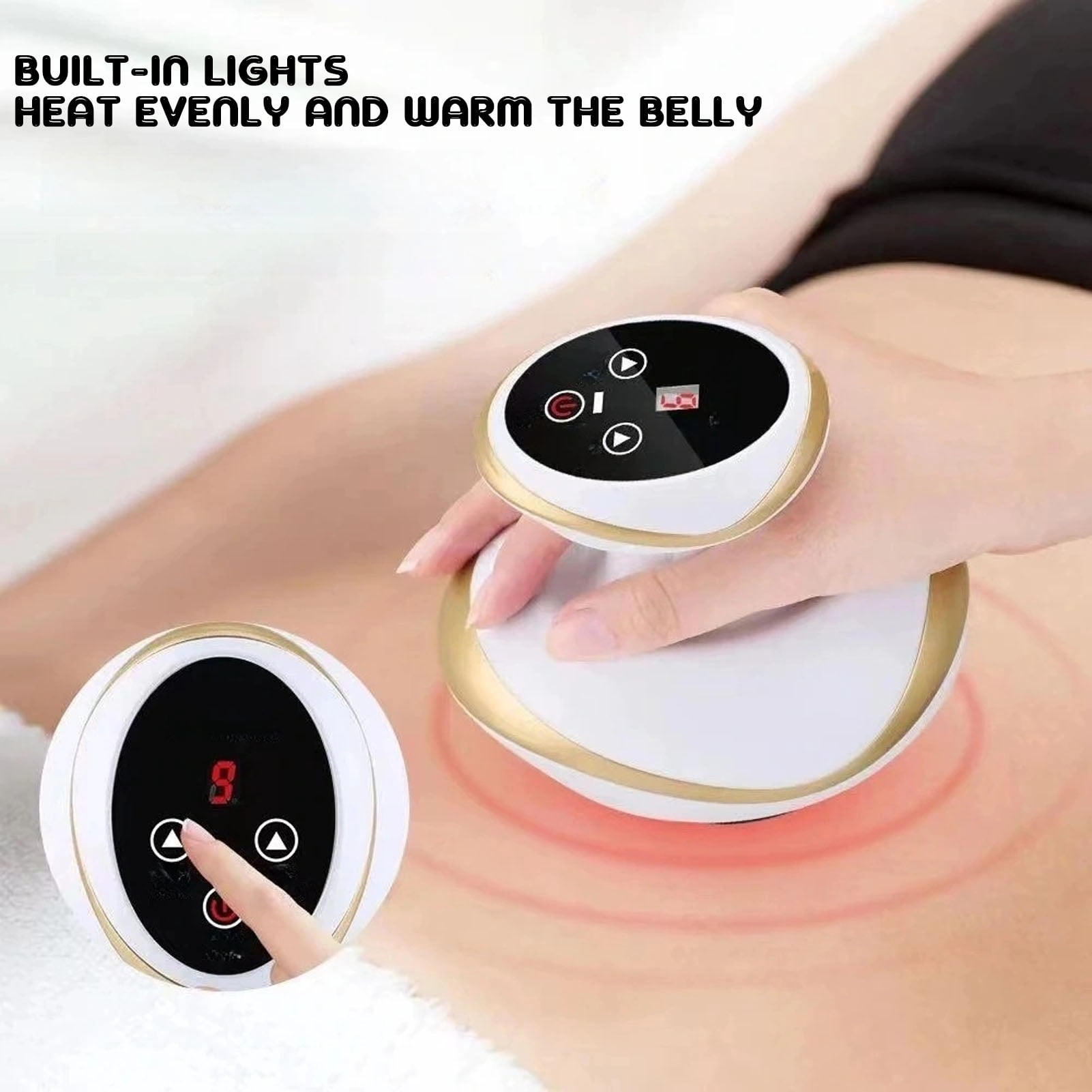 Silkiee Skinsculpt Suction, Silkiee Skinsculpt Red Light Therapy, 3-in-1 Red Light Suction and Warm Compress, Multiple Intensity Settings, Portable Wireless Design, Suitable for Indoor Use